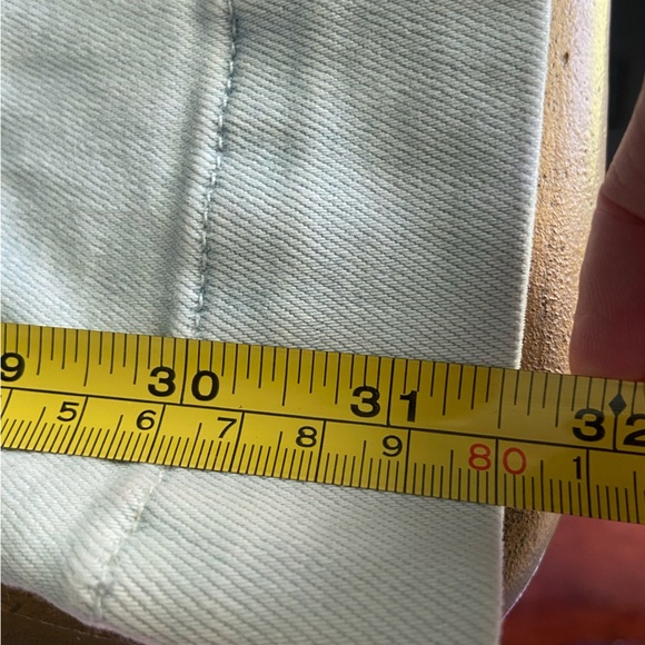 PAIGE Leenah Jeans High Rise Wide Leg Broadway Distressed Light Wash Size 32 - Picture 8 of 11